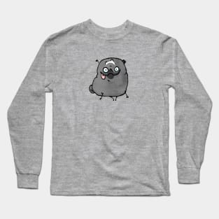 Pug Poses Happy Derp Long Sleeve T-Shirt